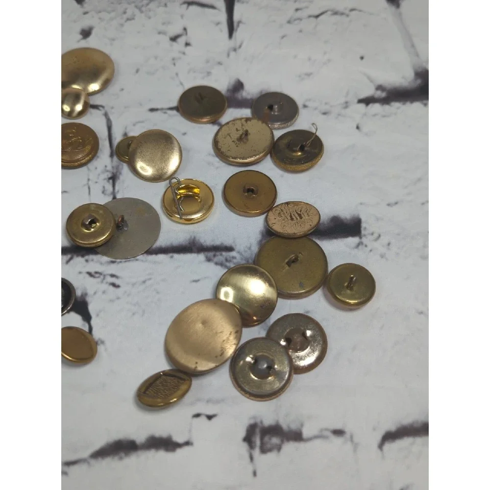 Vintage Metal Buttons Lot Crafts‎ Scrapbooking Arts supplies
